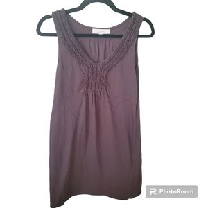 Loft sleeveless brown dress
